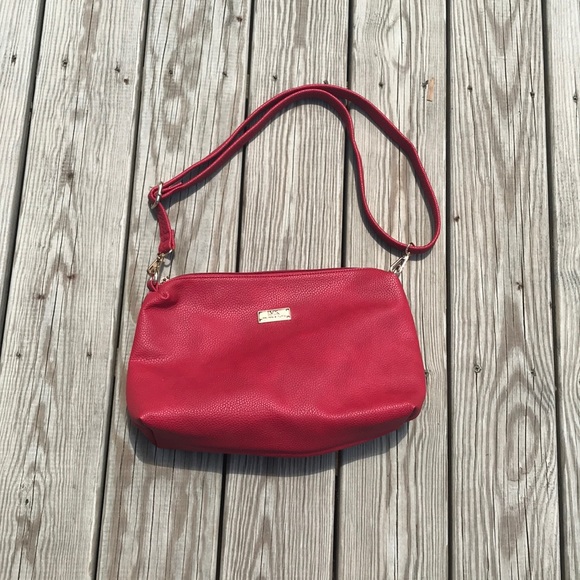 NWOT Red Vegan Leather Bag - Picture 1 of 3